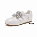 2026 Fashion Rhinestone German Training Shoes for Women, Agan Shoes, Versatile Ballet Training Shoes, White Sneakers