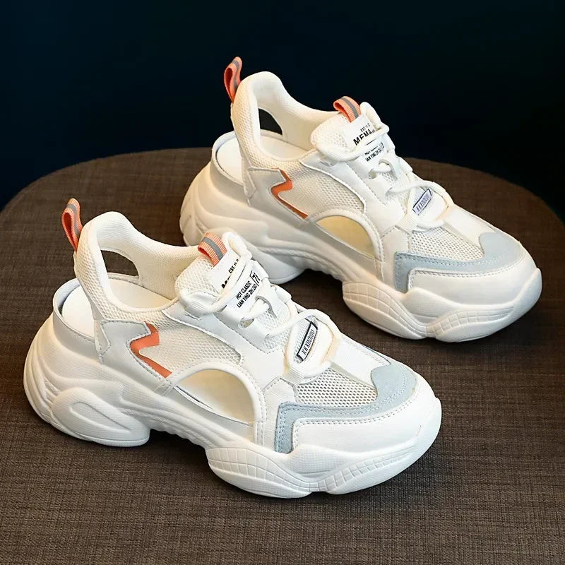 Women Sandals Summer New Lady Platform Chunky Comfortable Mesh Open Toe Casual Sports Sandals Ladies Shoes 2025